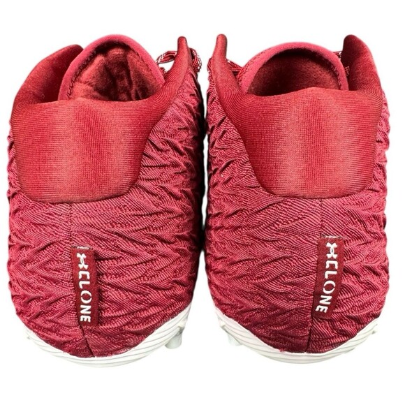 Under Armour Spotlight Clone 4 MC White Red Maroon Football Cleats Size 16 New - Picture 5 of 10